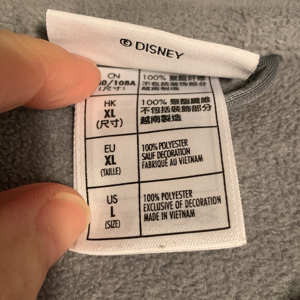 Disney Parks Mens Zip Up Fleecy Jacket - Picture 5 of 8